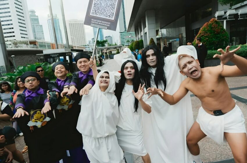  Pakai Kostum Hantu, Agak Laen Kumpulkan Rp 400 Juta di CFD Bundaran HI