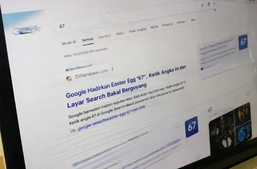  Google Hadirkan Easter Egg “67”, Ketik Angka Ini dan Layar Search Bakal Bergoyang