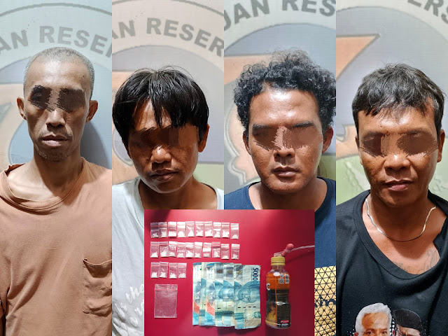  24 Paket Sabu Disita, Diduga BD dan Tiga Rekannya Dibekuk di Sidogede