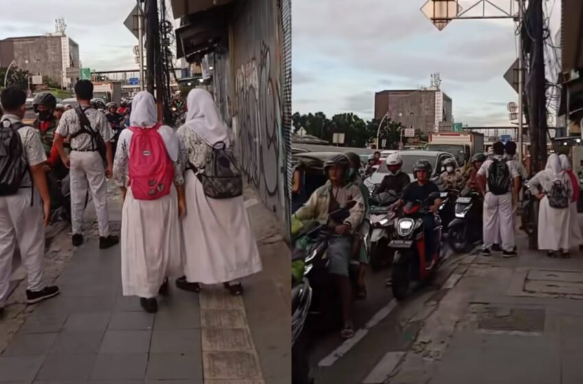 Banyak Pemotor Lewat Trotoar, Viral Aksi Murid SMP di Jakarta Sindir Pengendara dan Paksa Turun ke Jalan