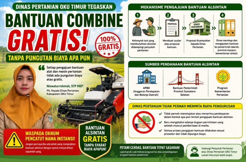  Heboh Dugaan Penipuan Combine, Dinas Pertanian Tegaskan Semua Gratis