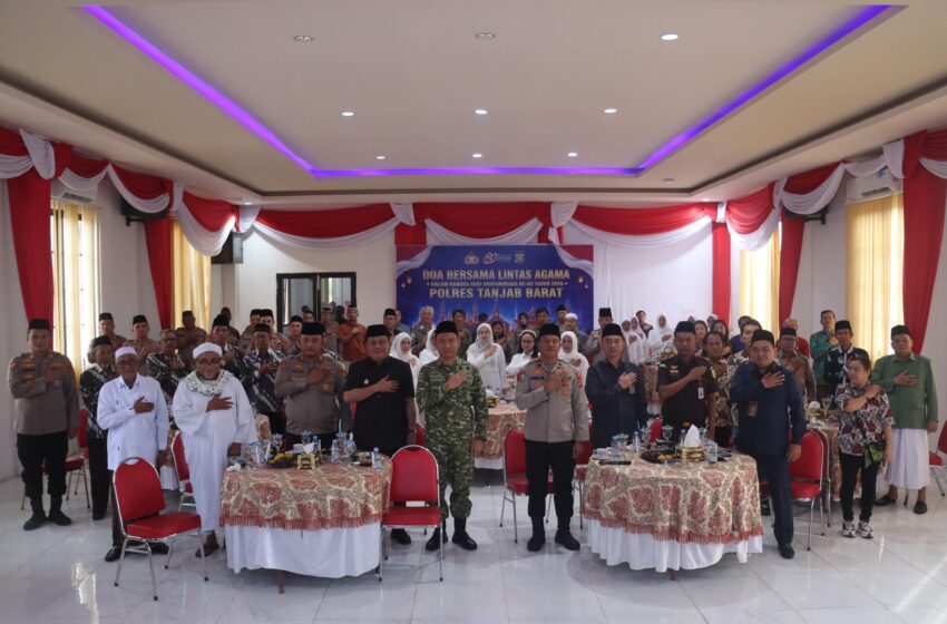  Doa Lintas Agama Satukan Tokoh Lintas Iman, Polres Tanjab Barat Sambut Hari Bhayangkara ke-80