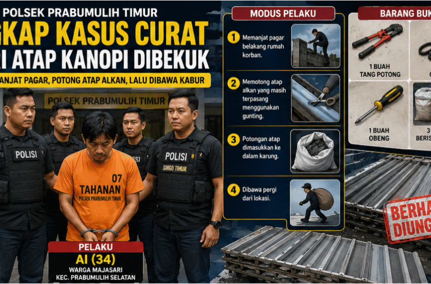  Memanjat Pagar dan Potong Kanopi, Aksi AI Berakhir di Tangan Polisi