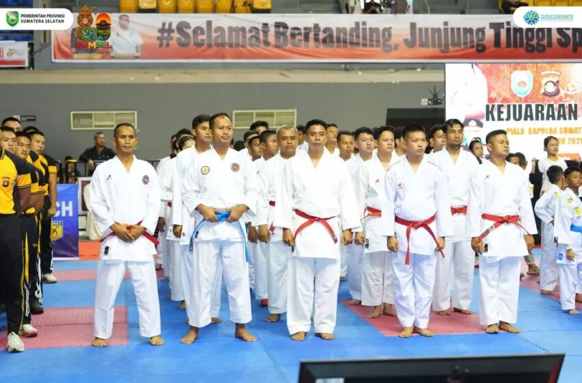  Wagub Cik Ujang Buka Kejuaraan Karate Piala Kapolda Sumsel 2026, Dorong Lahirnya Atlet Berprestasi