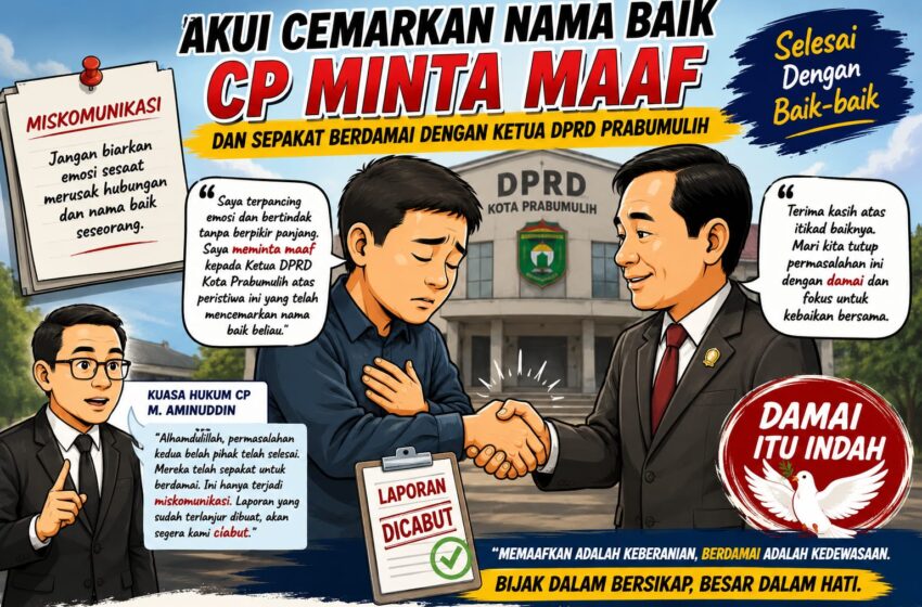 Usai Polemik, CP Sampaikan Permintaan Maaf kepada Ketua DPRD Prabumulih