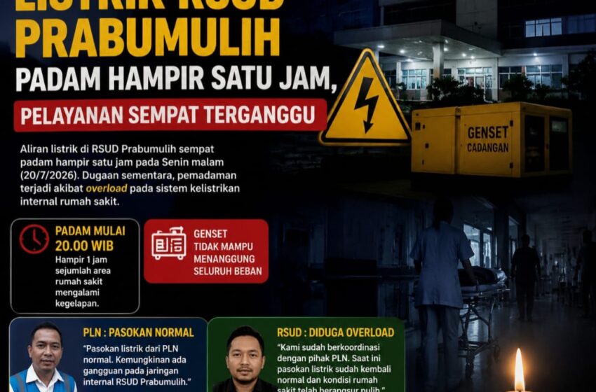  Diduga Overload, Listrik RSUD Prabumulih Padam Hampir Satu Jam, Pelayanan Sempat Terganggu