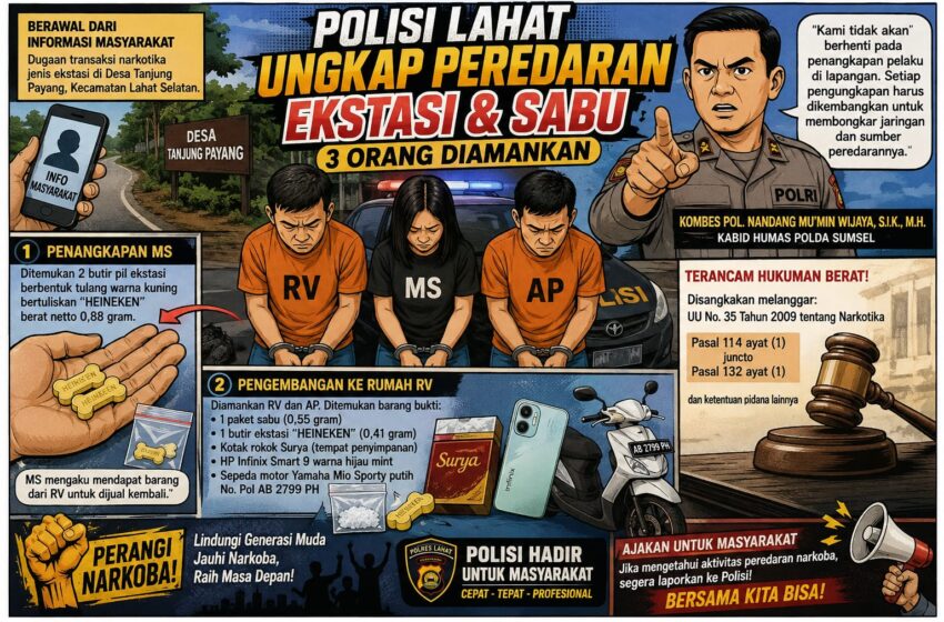  Jejak Ekstasi Antar Polisi Lahat ke Rumah Terduga, Sabu Ikut Ditemukan