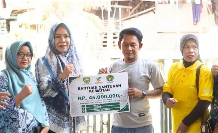  Korban Kebakaran Payuputat Terima Santunan Rp45 Juta, Diserahkan Ketua TP PKK Prabumulih