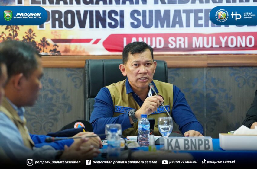  Jarak Pandang Sumsel Meningkat, Herman Deru Intensifkan Koordinasi Penanganan Karhutla