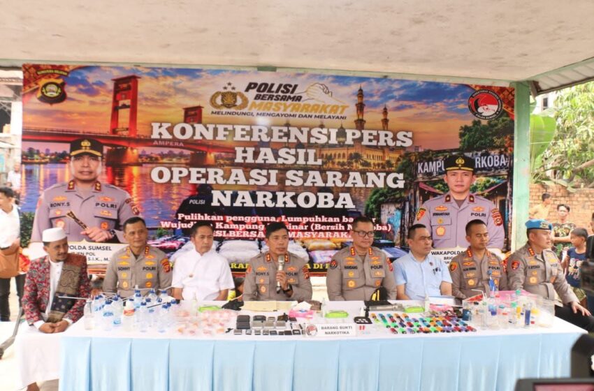  Operasi 7 Hari Polda Sumsel, 81 Orang Diamankan dari 40 Titik Kampung Narkoba