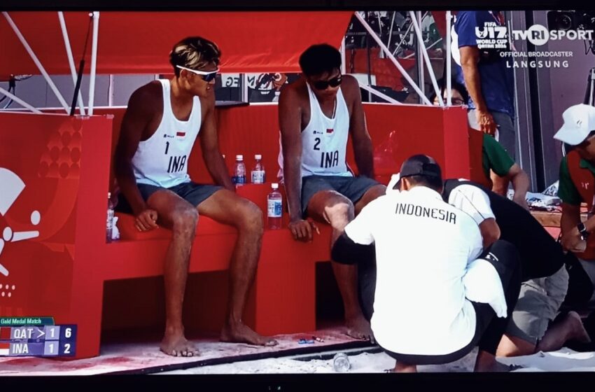 Perjuangan Drama Tiga Set: Bintang Akbar Cedera Kaki, Indonesia Harus Puas Terima Perak Usai Takluk dari Qatar di Voli Pantai Asian Games 2026